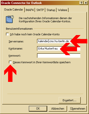Klienten für den Kalenderserver