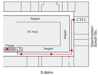 Grimm-Zentrum, 1. Etage