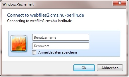 Windows7 Connect Anmeldung