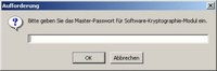 Dialog Verschlüsseln Master-Passwort