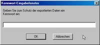 Dialog portables Sicherheitspasswort