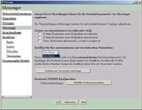 Einstellungen Zertifikate