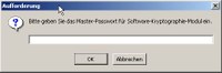 Dialog Verschlüsseln Master-Passwort